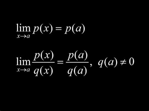 Limits Of Polynomial And Rational Functions And Examples Of Limits