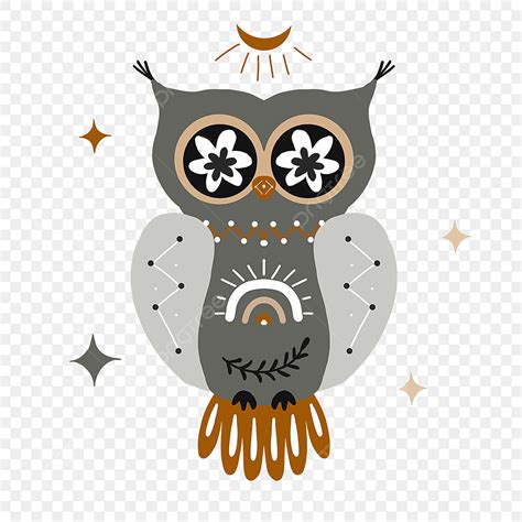 Boho Owl Png Image Abstract Boho Style Owl Abstract Boho Style Owl