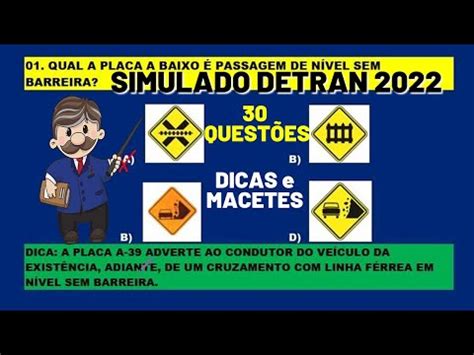 SIMULADO DETRAN 202230 QUESTÕES COMENTADAS DICAS e PEGADINHAS