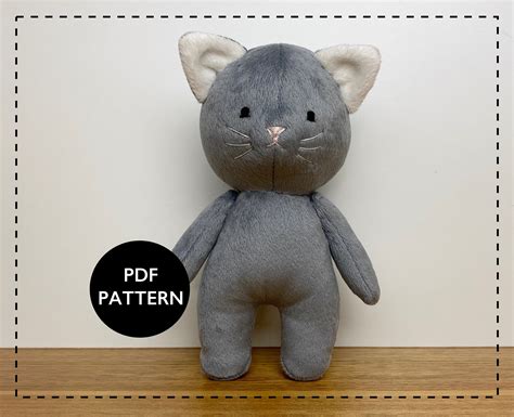 Cat Sewing Pattern Cat Plush Digital Pattern Stuffed Animal Etsy Canada