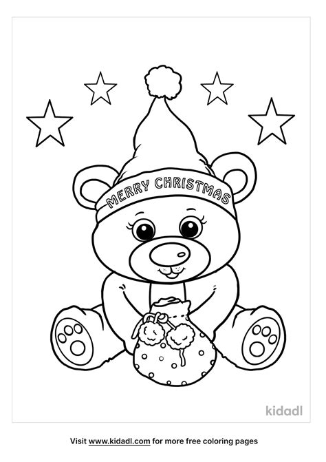 Coloring Pages Christmas Bear Best Hd Coloring Pages Printable