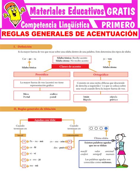 Reglas Generales De Acentuaci N Para Primer Grado De Secundaria