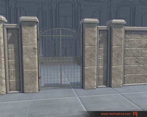 3d Model Pbr Modular Fence Pack Vr Ar Low Poly Cgtrader