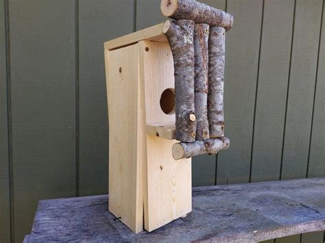 Squirrel House Squirrel Nesting Box Wooden Squirrel Habitat Etsy In