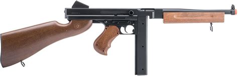 Cybergun Licensed Thompson M1928A1 Airsoft LPAEG Rifle, Wood | Airsoft ...