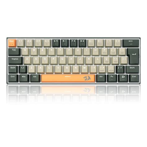 Teclado Mecânico Gamer Compacto Redragon Lakshmi Switch Brown ABNT2