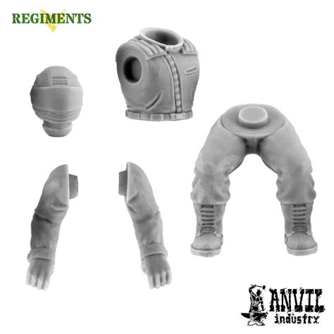 Biker Body Male Biker Leathers For 28mm Heroic Human Infantry Bits