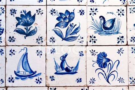 Antique Delft Tiles Stock Photos