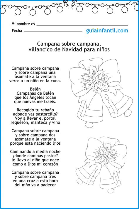 Letra Del Villancico Campana Sobre Campana Villancico De Las Campanas