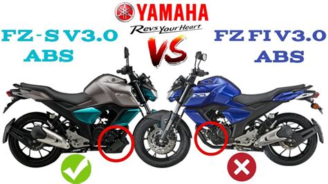 2019 Yamaha FZ S V3 0 ABS Vs FZ FI V3 0 ABS Comparison Mileage