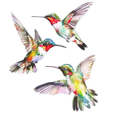 ハチドリの水彩イラストイラスト素材透過、PNGフリー画像ダウンロード - Pngtree