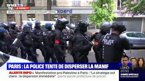 Paris La Police Tente De Disperser La Manifestation Pro Palestinienne