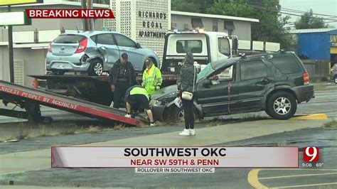 Rollover Crash In Sw Oklahoma City Leaves 1 Person Hospitalized Youtube