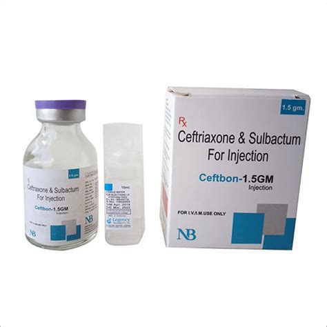 1 5 Gm Ceftriaxone And Sulbactam For Injection At Best Price In