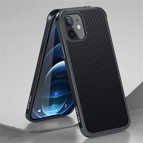 Sulada Luxury D Carbon Fiber Textured Shockproof Metal Tpu Frame