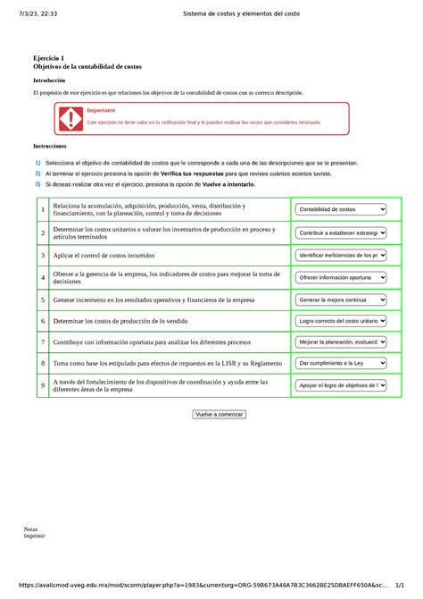 Sistemas Del Costo Y Elementos Del Costo Ejercicio 1 7 3 23 22 33