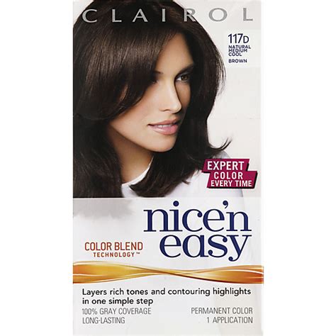 Clairol Nice N Easy 5c117d Natural Medium Cool Brown Permanent Hair Color 1 Kit Hair