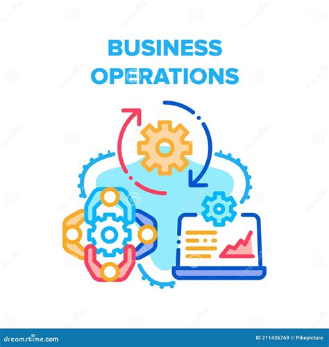 Business Operations Process Vector Concept Color Stock Vector