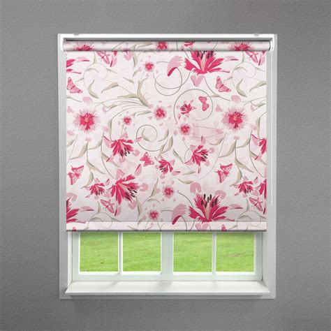 Spring Flowers And Butterfly Design Roller Blind Blinds Roller