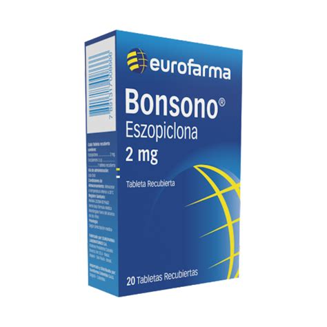 Bonsono Eszopiclona Mg Eurofarma Caja X Tabletas