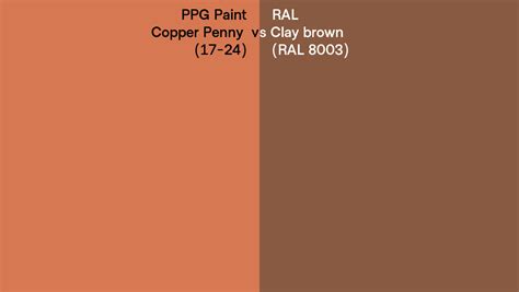 Ppg Paint Copper Penny Vs Ral Clay Brown Ral Side By