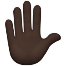 Raised Hand: Dark Skin Tone Emoji (U+270B, U+1F3FF)