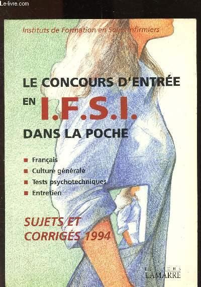 Le concours d entrée en I F S I dans la poche Sujets et corrigés von