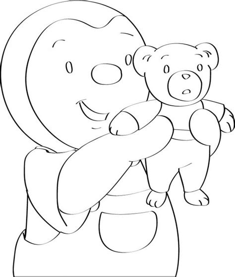 Coloriage A Imprimer T Choupi Et Son Doudou Gratuit Et Colorier