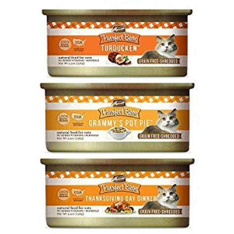 Merrick Purrfect Bistro Grain Free Shredded Canned Cat Food Mixed 5 5 Oz X 18 Cans Turducken