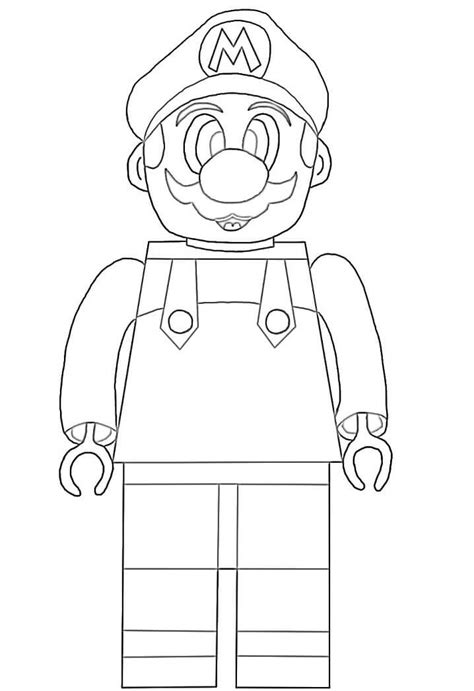 Lego Super Mario 1 Coloring Page Lego Coloring Pages Super Mario