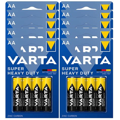 Varta Super Heavy Duty Aa Mignon R Zink Kohle Batterie Er Verpackung