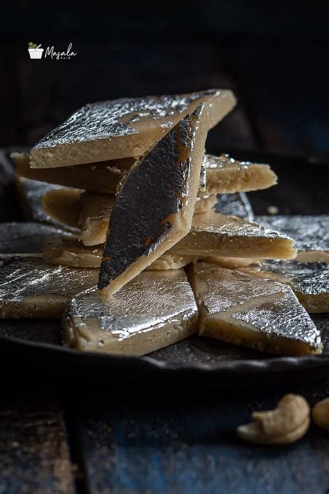 Kaju Katli Recipe - Cashew Barfi | How to make Kaju Barfi - Masalakorb ...