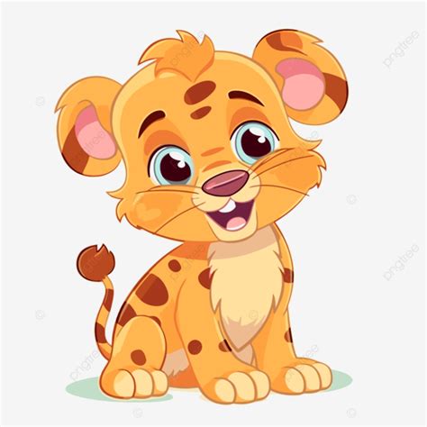 Cub Clipart Cartoon Cartoon Lion Cub Sitting Vector Cub 49 Off