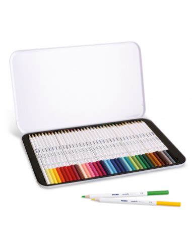 36 lápices de colores en estuche metálico