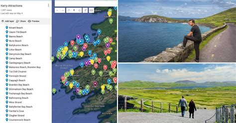 A Map of Kerry With Attractions Plotted