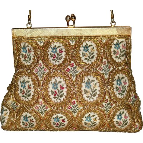 1950 S Walborg Beaded Tapestry Evening Bag With Images Evening Bags