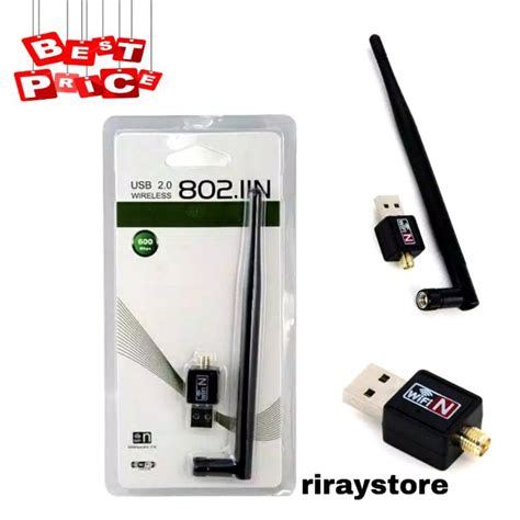 Jual Usb Wifi Adapter Antena Penerima Sinyal Wifi Receiver 600mbps