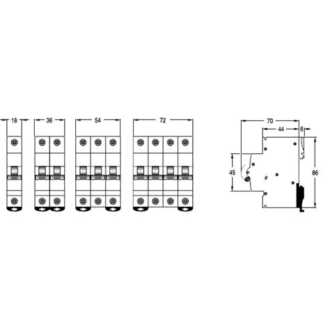 Nhp Din T Miniature Circuit Breaker Ka Pole A C Curve