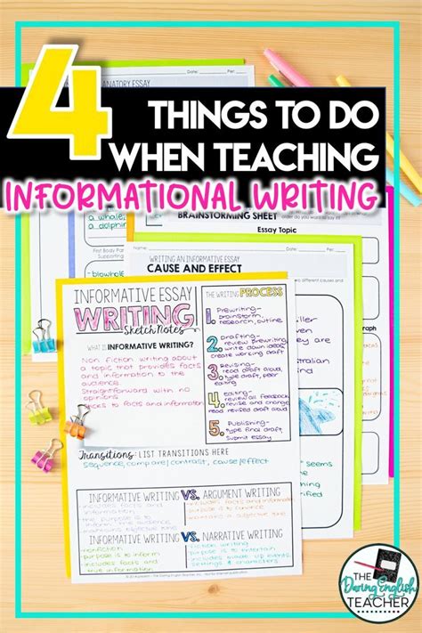 4 Things To Do When Teaching Informational Writing Artofit