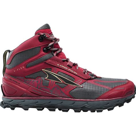 Altra Lone Peak 40 Mid Mesh Trail Running Shoe Mens Red Trail