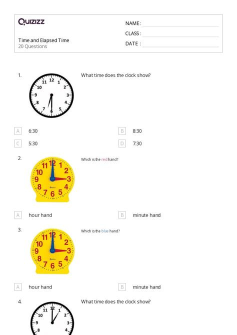 50 Elapsed Time Worksheets On Quizizz Free And Printable