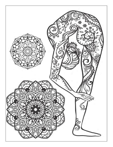 Yoga And Meditation Coloring Book For Adults With Yoga Poses And