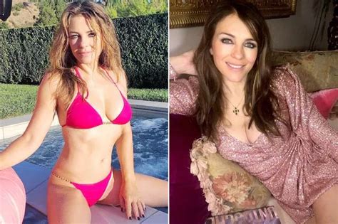 Liz Hurley Stuns In Bikini After Saying She S Too Old For Skimpy Swimwear Mirror Online
