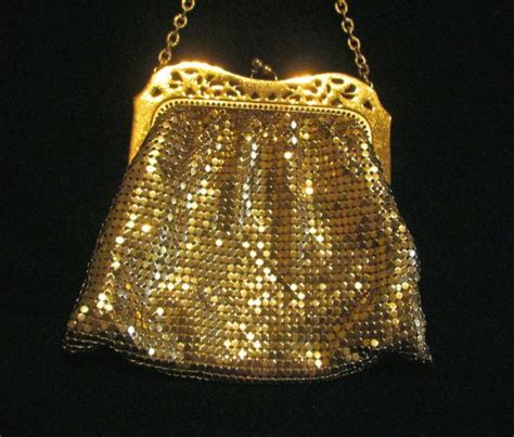 S Whiting Davis Purse Gold Mesh Purse Formal Purse Evening Etsy