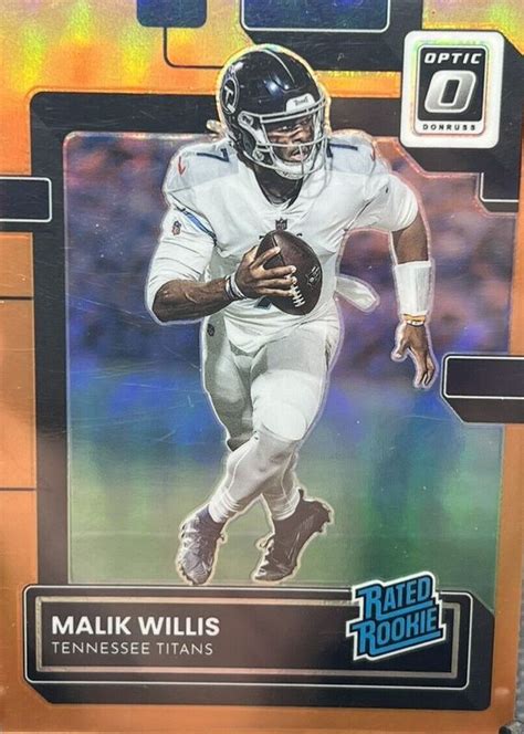 Malik Willis 2022 Optic 203 Orange 199 Price Guide Sports Card Investor