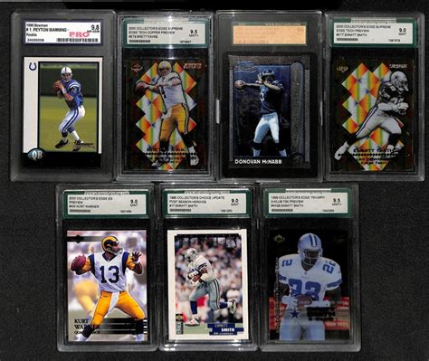 Lot Detail Lot Of Football Graded Cards W Peyton Manning Rc Inc