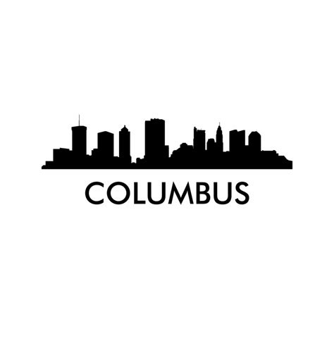 Columbus Skyline Decal Columbus Skyline Outline Clip Art Library