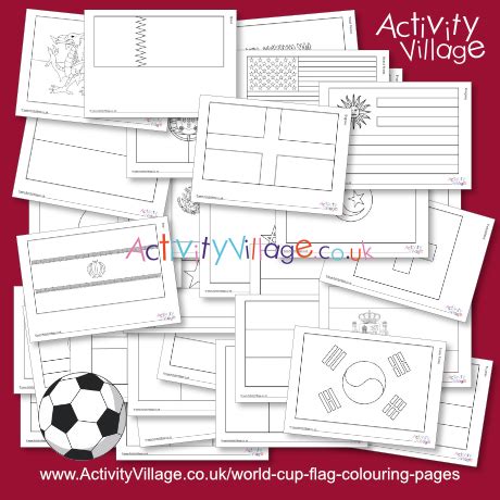 World Cup 2022 Flag Colouring Pages