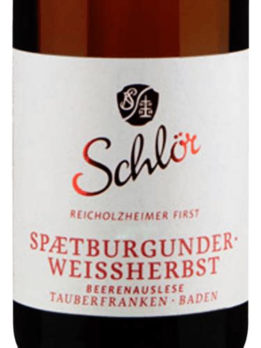 Weingut Schlör Spätburgunder Weissherbst Beerenauslese Vivino US