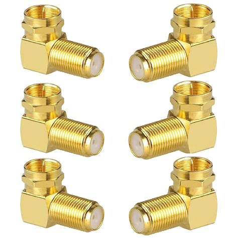 Amazon GZXUNFA 6 Pack F Type Coaxial Cable Right Angle Connector